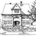 Zeichnung des Landauer-Hauses